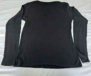 Camiseta Oysho Negra Manga Larga Talla L