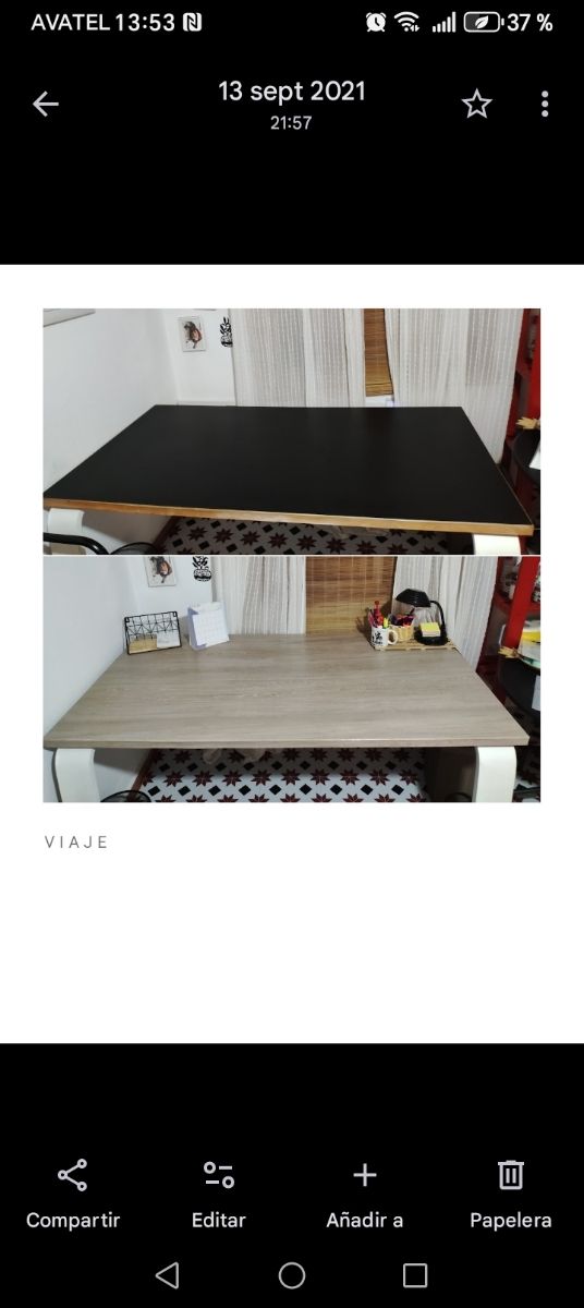 Mesa de madera. No envío a domicilio a recoger.