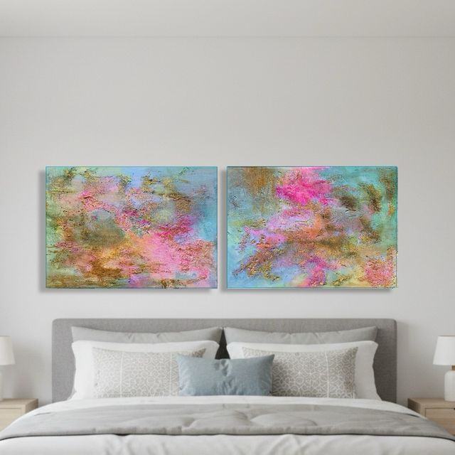 2 Cuadros Abstractos Texturizados