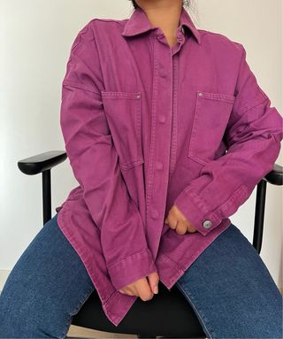 Sobrecamisa oversize morada 