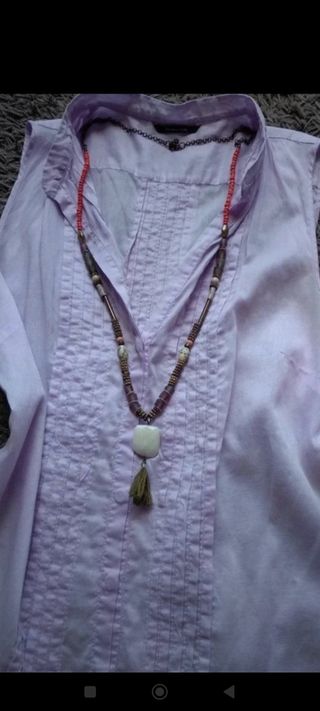 Blusa Massimo Dutti Morada