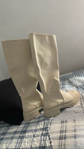 Botas Zara Beige Talla 38