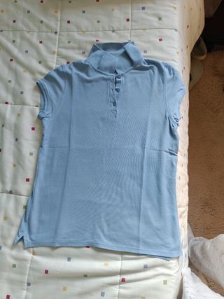 Polo azul tipo top