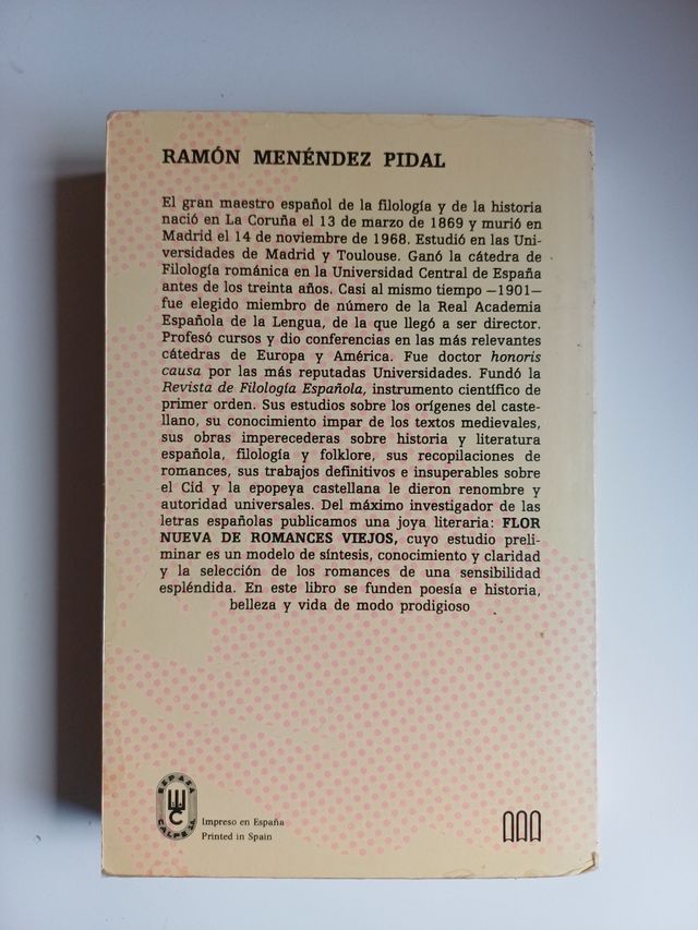 Flor Nueva de Romances Viejos - Menéndez Pidal