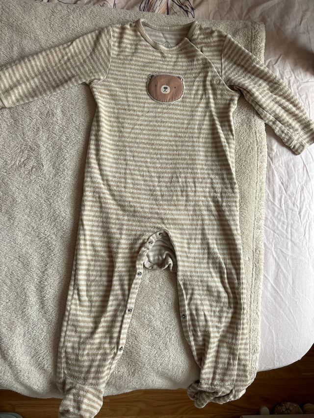 Pijama bebé niño/a 2 años rayas oso