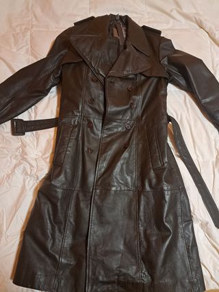 Gabardina de piel VERO PELLE Talla 42