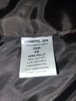 Gabardina de piel VERO PELLE Talla 42