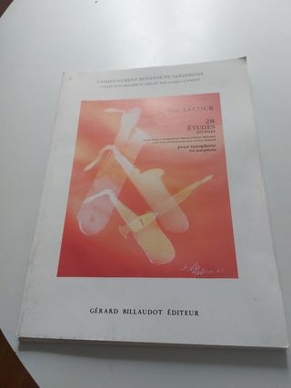 Libro de Saxofón: 28 Estudios Guy Lacour