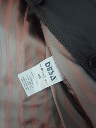 Chaquetón de piel marrón mujer