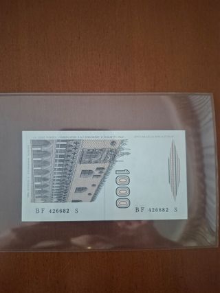 Billete 1000 Liras Italia. 1982.