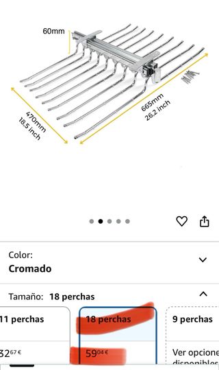 Pantalonero 9+9 (18 pantalones)