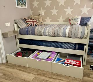 Cama nido DM lacada con cajones