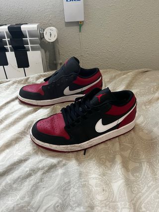 Air Jordan 1 Low Negro Rojo