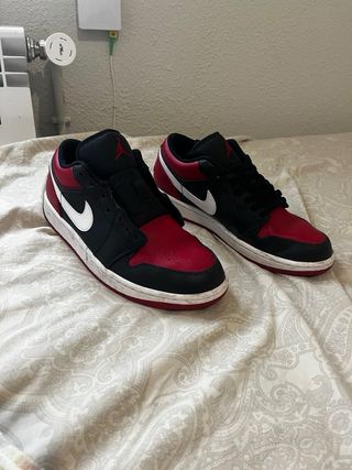 Air Jordan 1 Low Negro Rojo