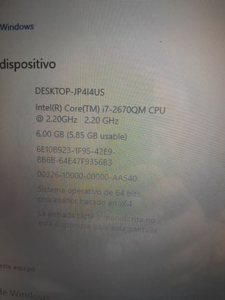 Packard Bell i7 2670QM Portátil