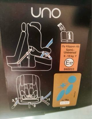 Silla coche bebé UNO contramarcha