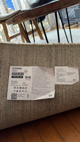 Alfombra IKEA STOENSE pelo corto color hueso