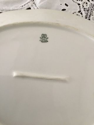 Fuente y frutero Limoges porcelana