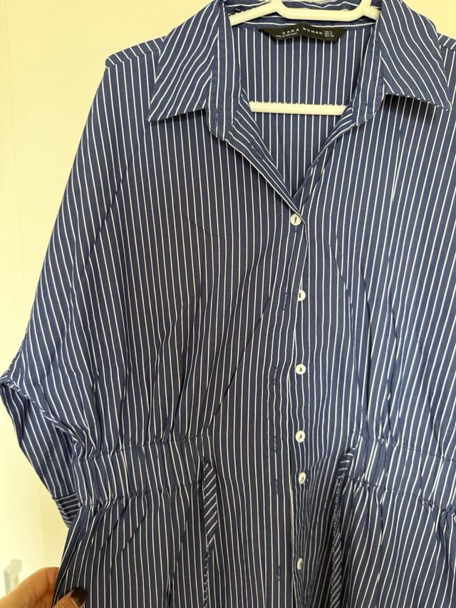 Vestido Zara Rayas Azul