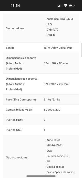 Televisión TDSYSTEMS 40 FULL HD