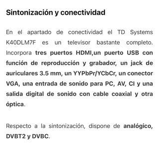 Televisión TDSYSTEMS 40 FULL HD