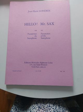 Libro de saxofón Hello! Mr. Sax
