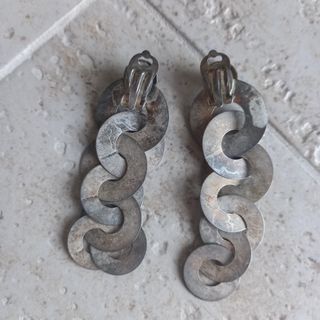 Orecchini pendenti a catena argento