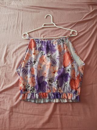 Top floral corto