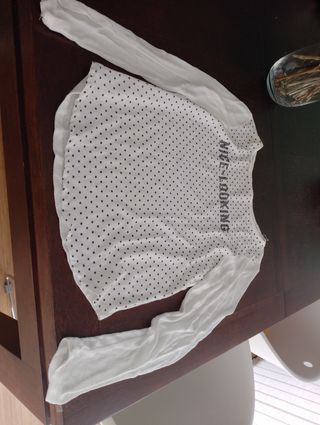Camiseta S/M lunares manga larga