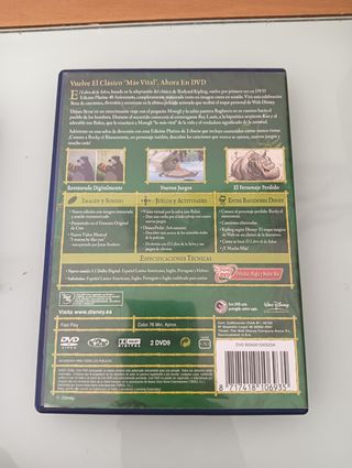 El Libro de la Selva DVD Edición Platino Disney 