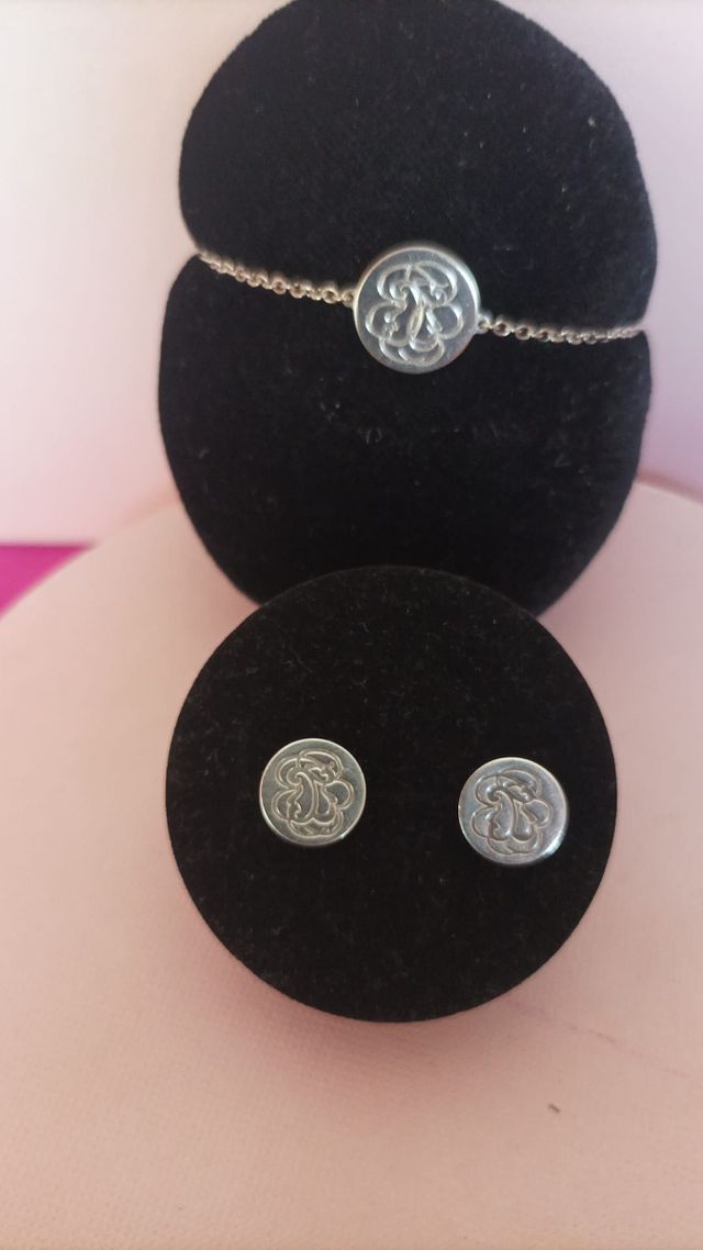 Conjunto Tous Plata Pulsera y Pendientes Rubrit