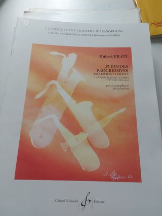 Libro de Saxofón Hubert Prati - 29 Estudios