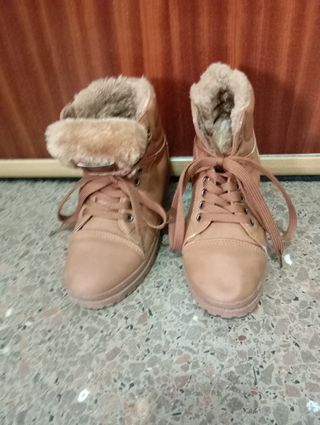 Botines de invierno beige/marrón