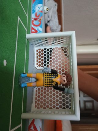 Futbolín Playmobil con jugadores