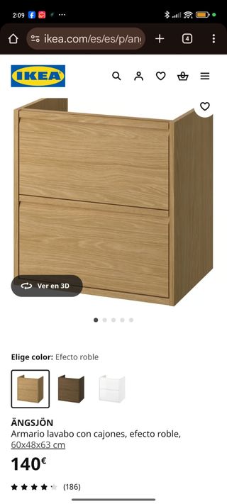 Mueble de baño completo madera y cristal