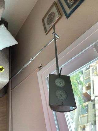 Lámpara de leds de pie telescópica metal