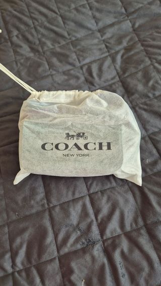 Bolso Coach verde con correa multicolor