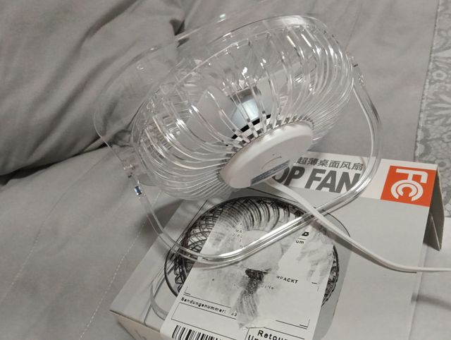 Ventilador USB transparente