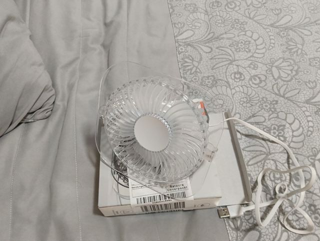 Ventilador USB transparente