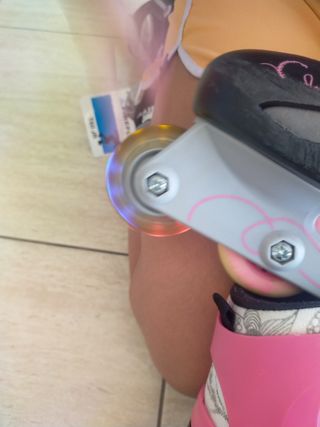 Patines en línea Oxelo rosas y negros. Talla 32-34