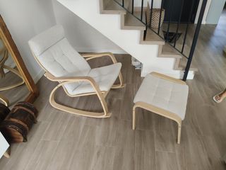 Mecedora Ikea con reposapiés