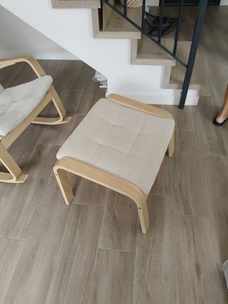 Mecedora Ikea con reposapiés