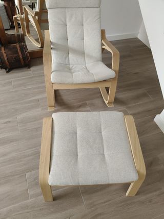 Mecedora Ikea con reposapiés