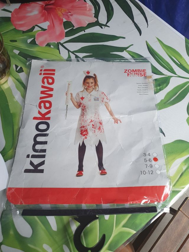 Disfraz Enfermera Zombie Niña Talla 5-6
