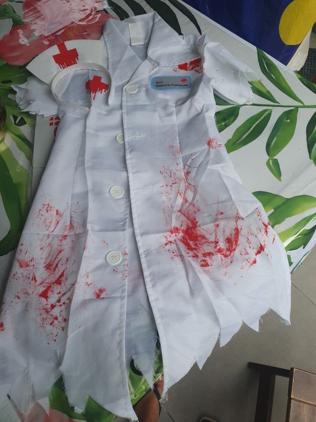 Disfraz Enfermera Zombie Niña Talla 5-6