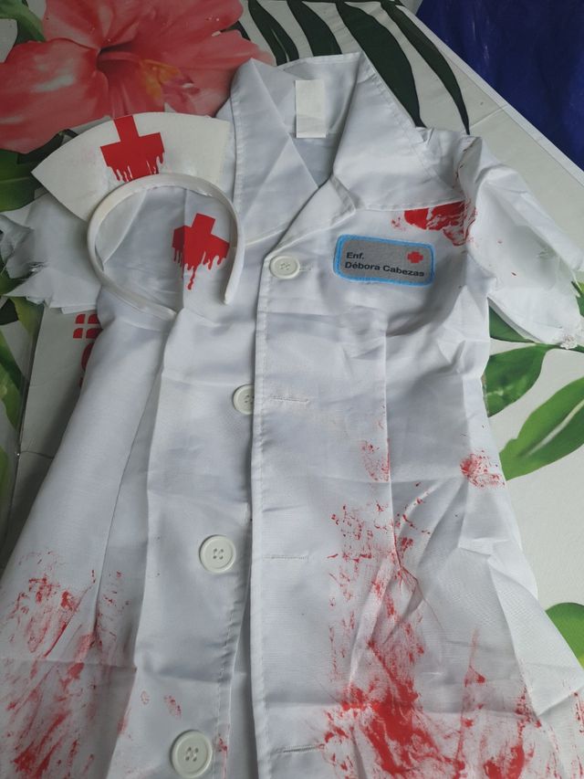 Disfraz Enfermera Zombie Niña Talla 5-6