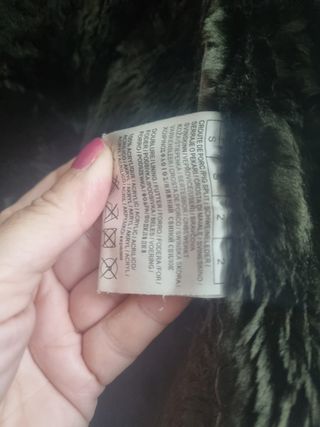 Abrigo 3/4 ante marrón de ante y pelo