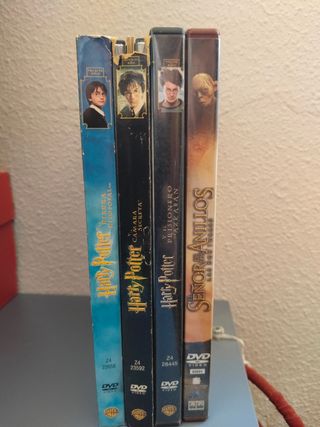 Pack 4 Películas DVD Harry Potter y Señor Anillos