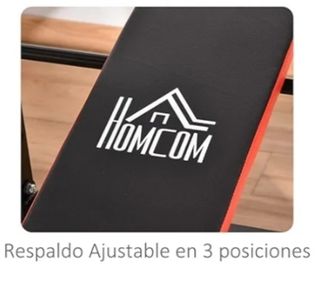 Press de banca HOMCOM con pesas.