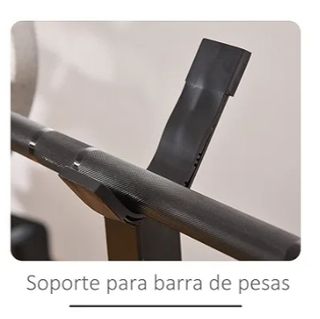 Press de banca HOMCOM con pesas.